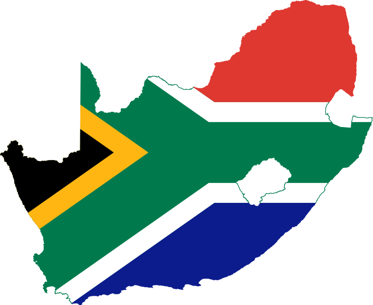 Flag map of South Africa.svg
